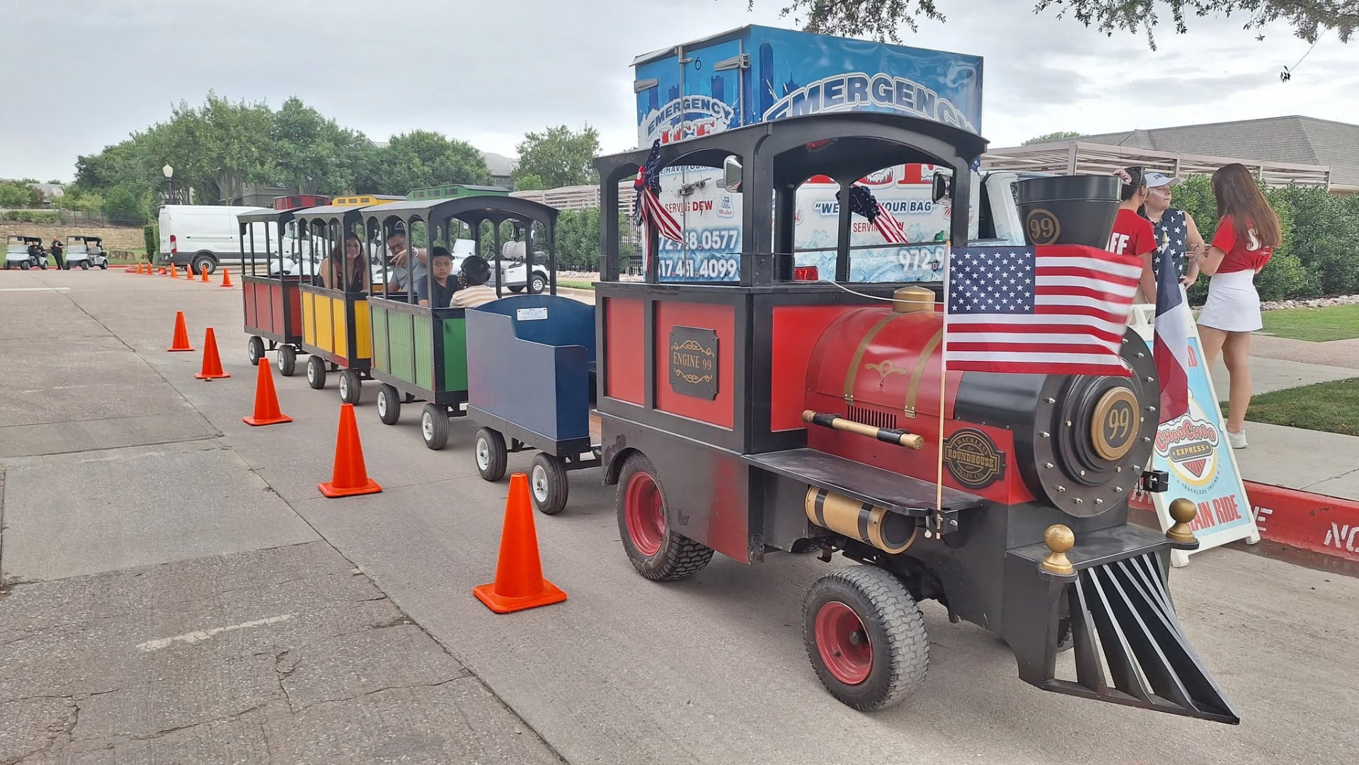 The Choo Choo Express rolling through a neighborhood event